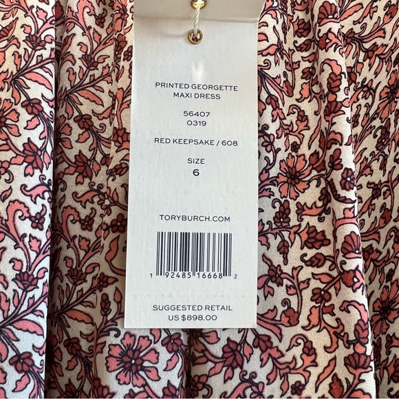 TORY BURCH PRINTED GEORGETTE MAXI DRESS - Picture 8 of 11